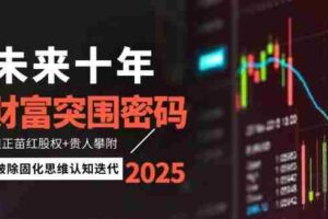（14679期）未来十年财富突围密码：根正苗红股权+贵人攀附，破除固化思维认知迭代