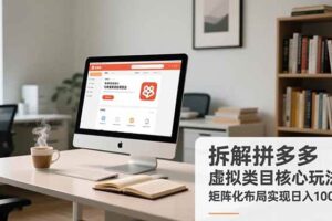 (16906期)拆解拼多多虚拟类目核心玩法,矩阵化布局实现日入1000+