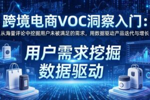 （17796期）跨境电商VOC洞察入门：从海量评论中挖掘用户未被满足的需求，用数据驱动产品迭代与增长