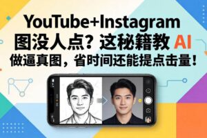 (17911期)YouTube+Instagram图没人点?这秘籍教 AI 做逼真图,省时间还能提点击量